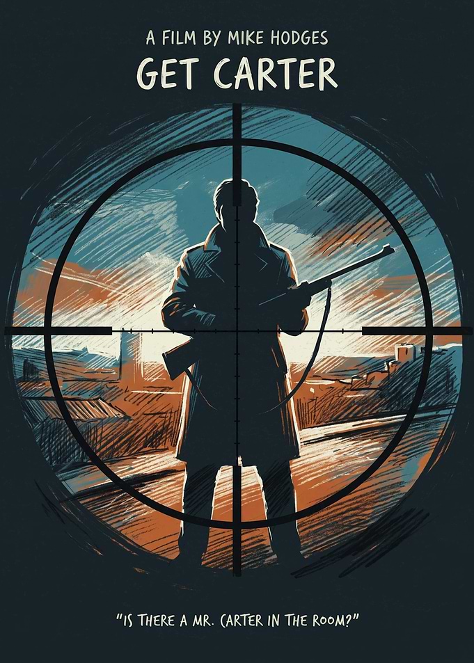 Get Carter Minimalist Target Crosshair Silhouette