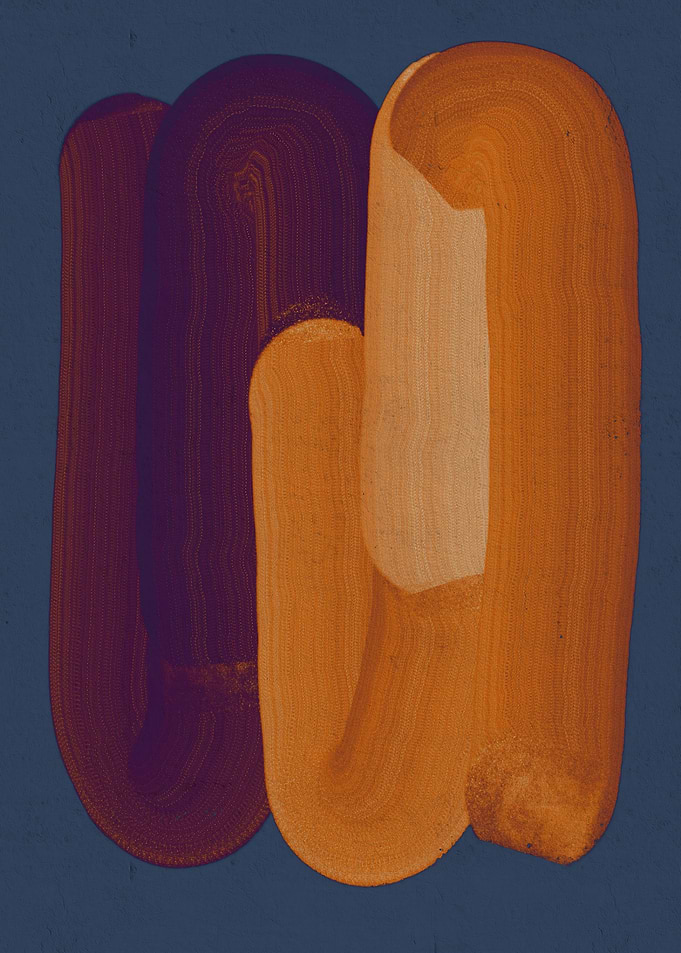 Abstract Brushstrokes in Earth Tones