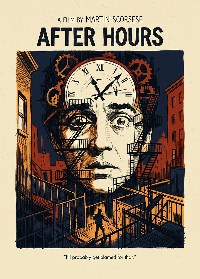 After Hours 1985 Martin Scorsese Surreal Clock Face