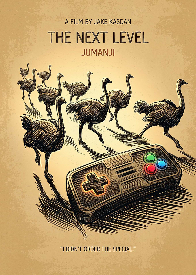 Jumanji The Next Level Running Ostriches Gamepad