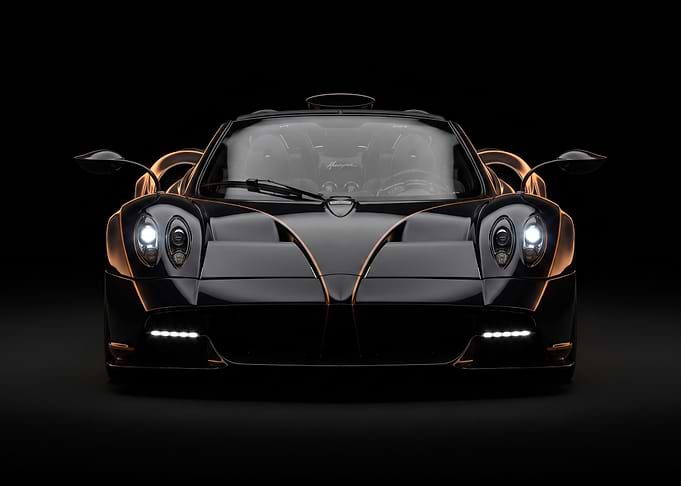 Black Pagani Huayra Front View