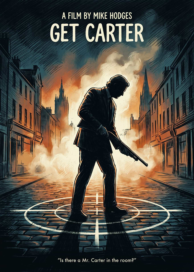 Get Carter 1971 Crime Thriller Shotgun Silhouette