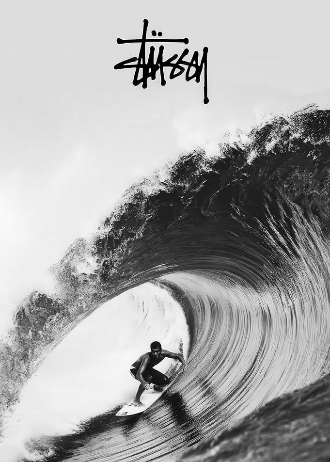 Stüssy Surfing Wave Poster