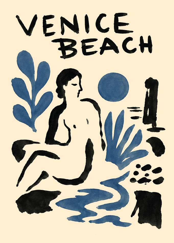 Venice Beach Vintage Poster