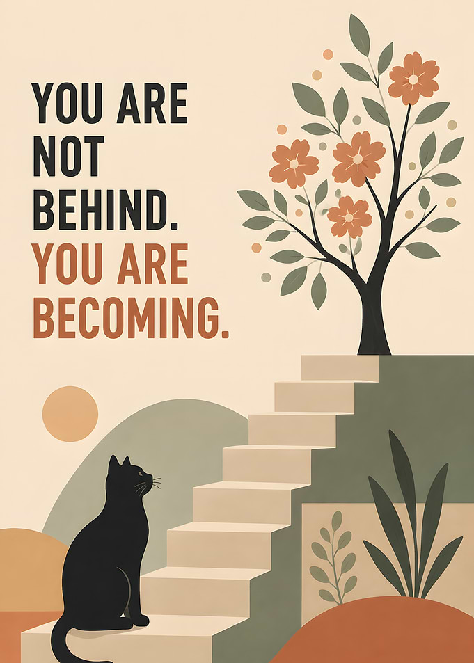 Inspirational Cat and Tree Poster