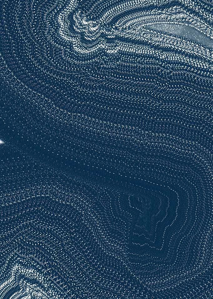 Abstract Blue Dotted Swirl Pattern