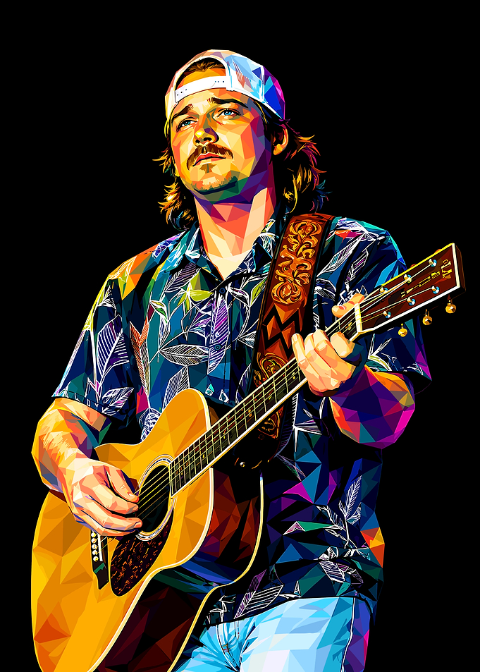 Morgan Wallen Low Poly Portrait