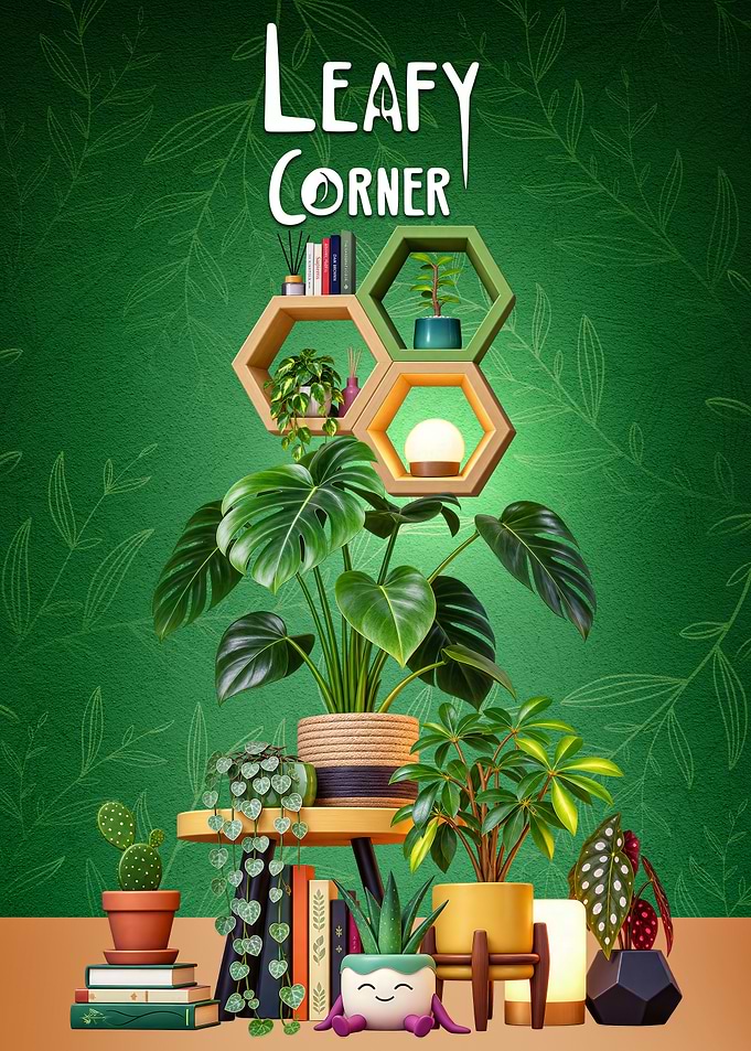Leafy Corner Indoor Plant Display
