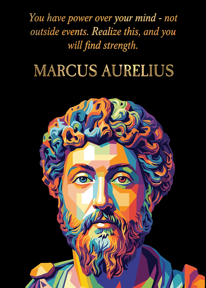 Marcus Aurelius Pop Art Quote Poster