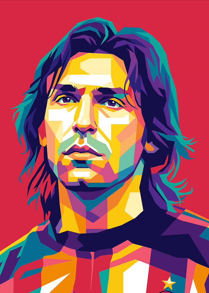 Andrea Pirlo WPAP Pop Art Portrait