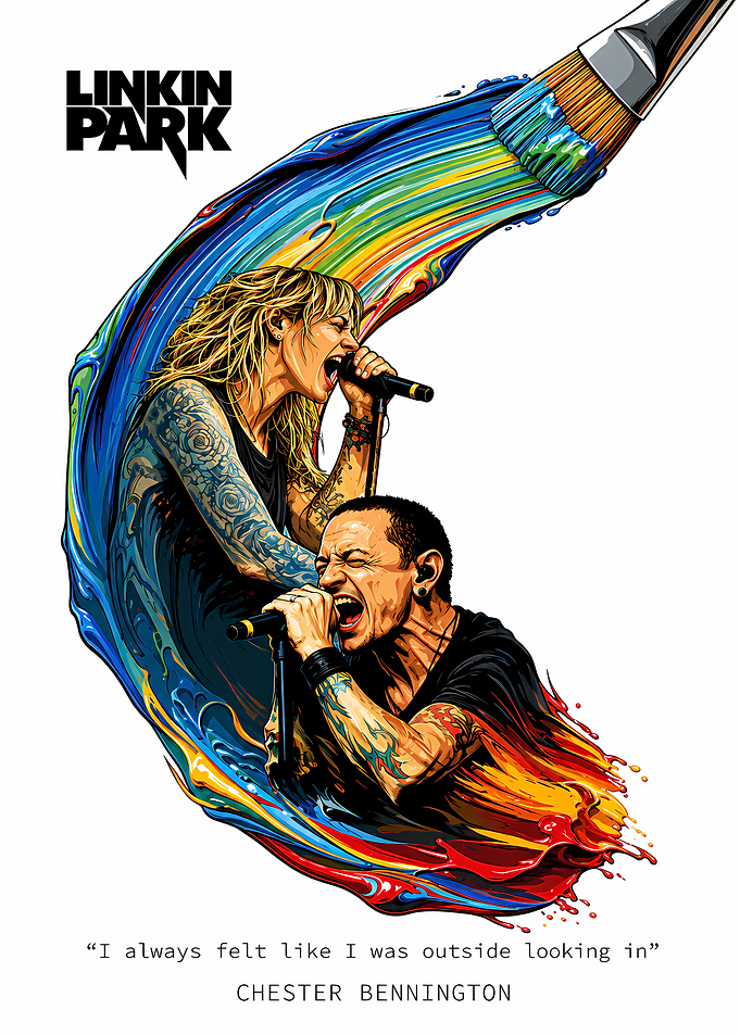 Linkin Park Chester Bennington Art Poster