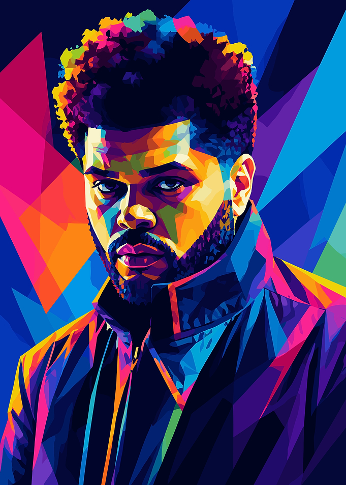 The Weeknd WPAP Pop Art Portrait