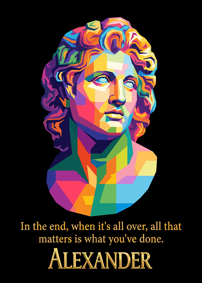 Alexander the Great Pop Art Portrait