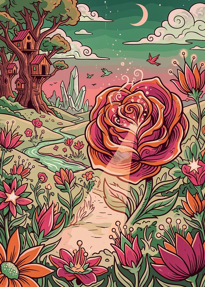 Magical Enchanted Garden Landscape