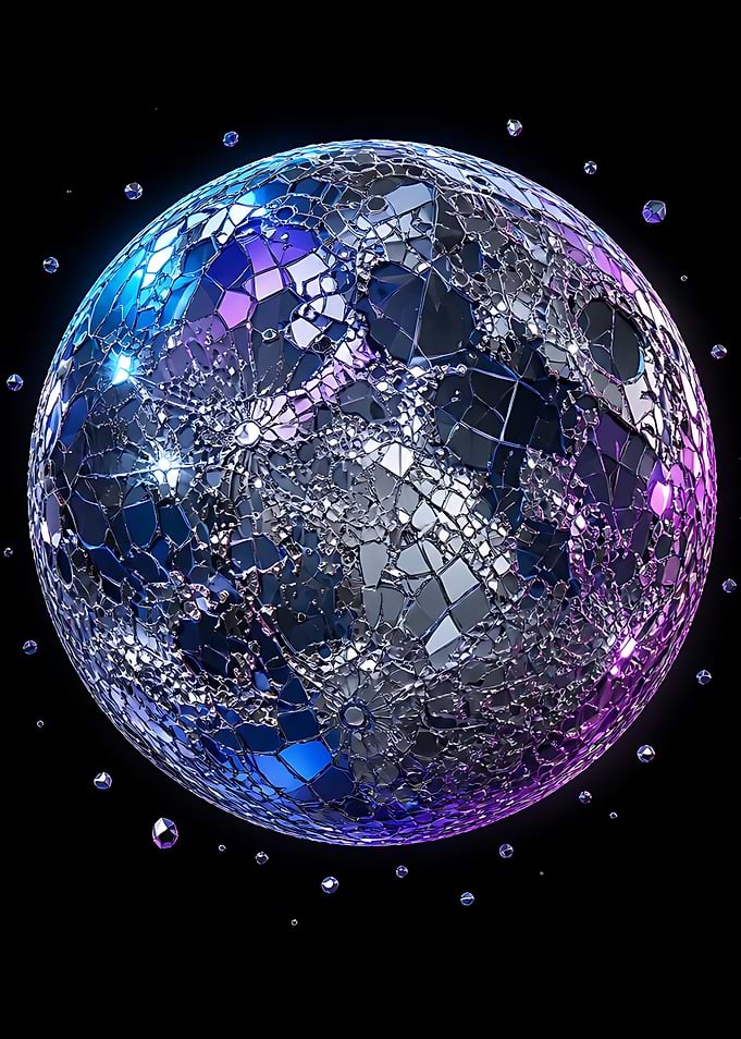 Abstract Shattered Glass Planet