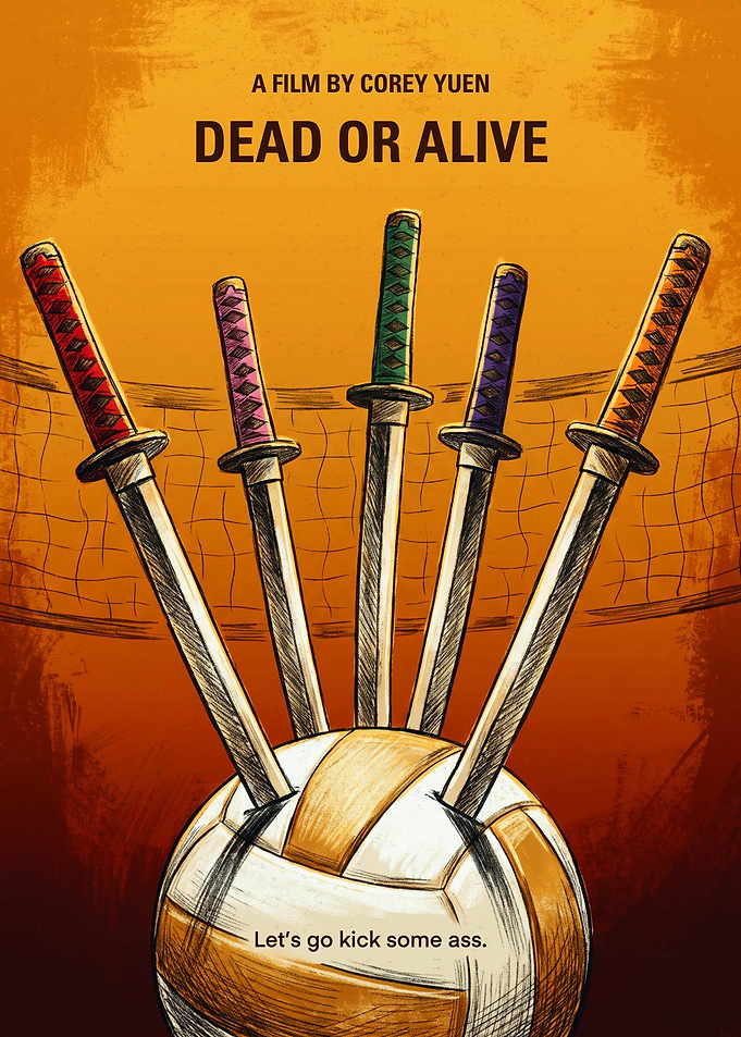 Dead Or Alive Martial Arts Katana Volleyball Net
