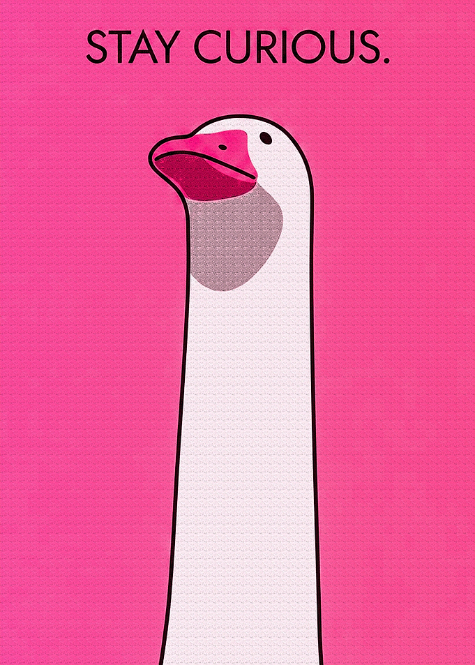 Stay Curious Goose Minimalist Poster