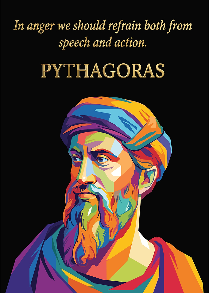 Pythagoras Pop Art Quote Poster