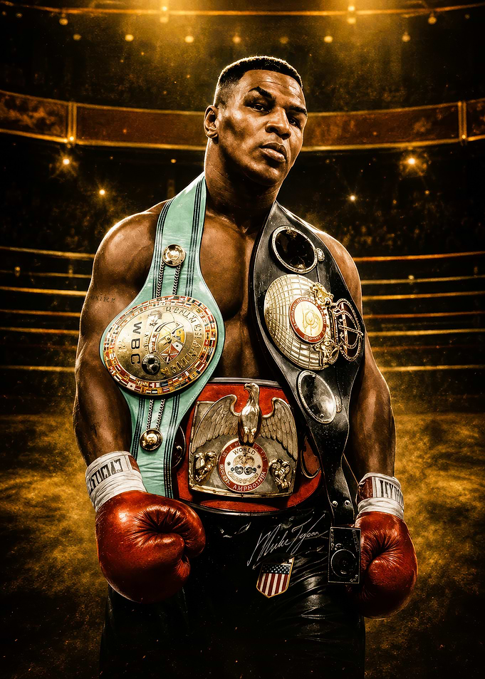 Mike Tyson Champion Boxing Portrait