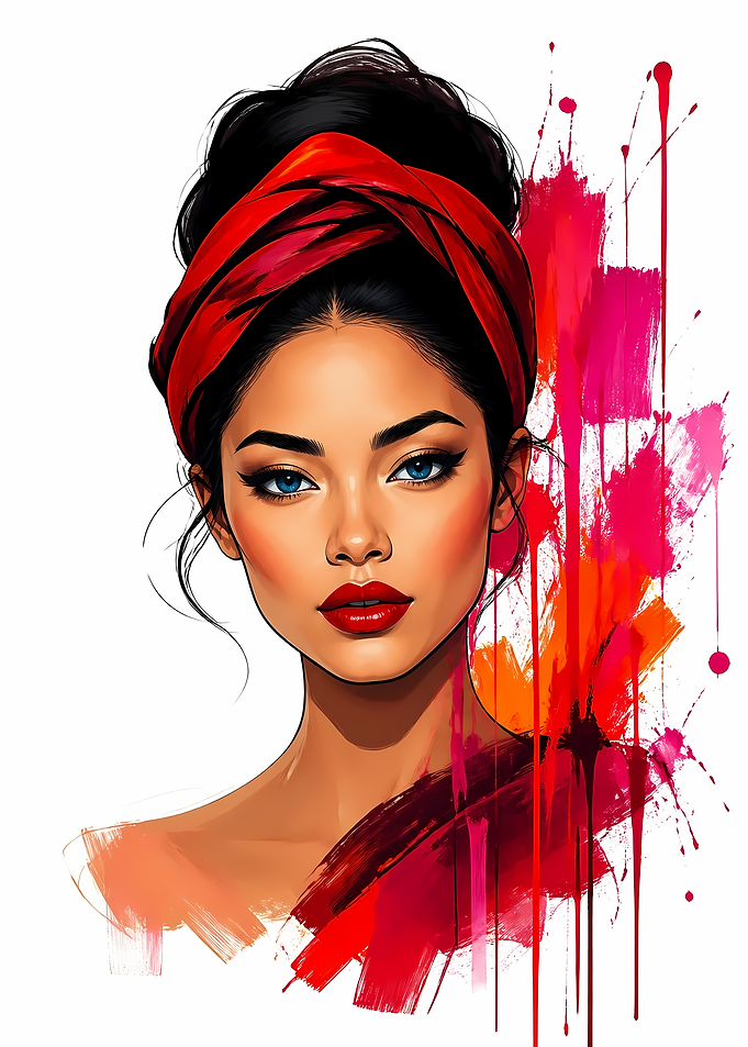 Portrait of Woman with Red Headband