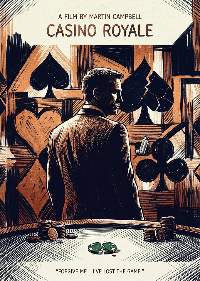 Casino Royale 007 Action Spy Poker Chips Cards