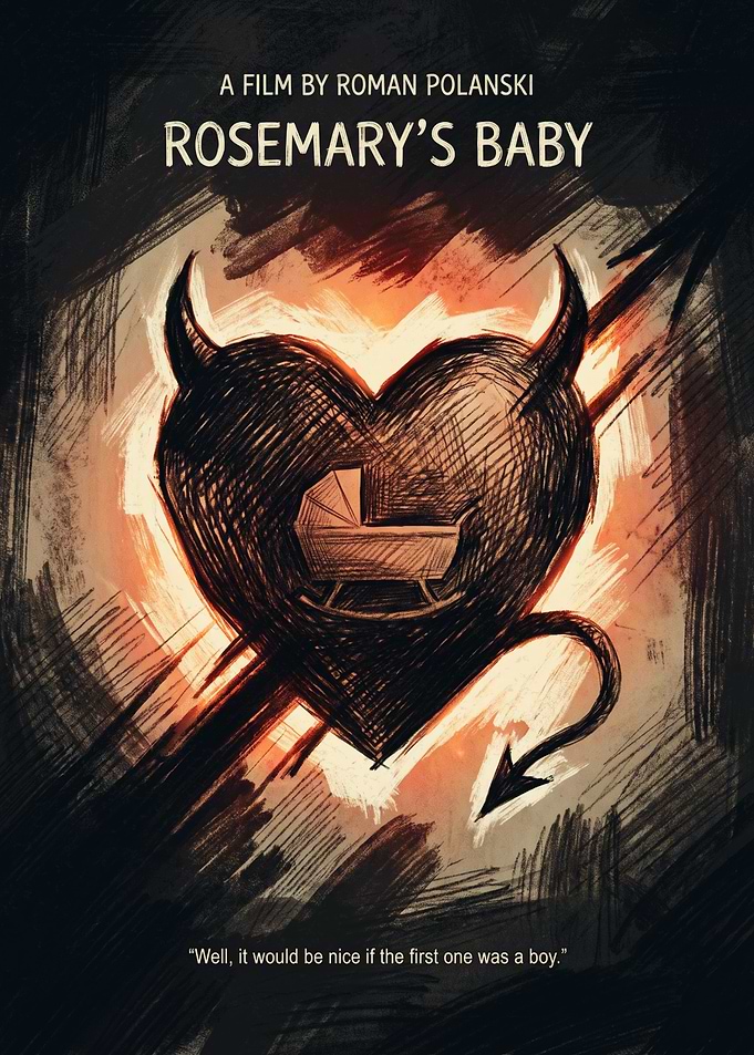 Rosemarys Baby 1968 Psychological Horror Demon Heart