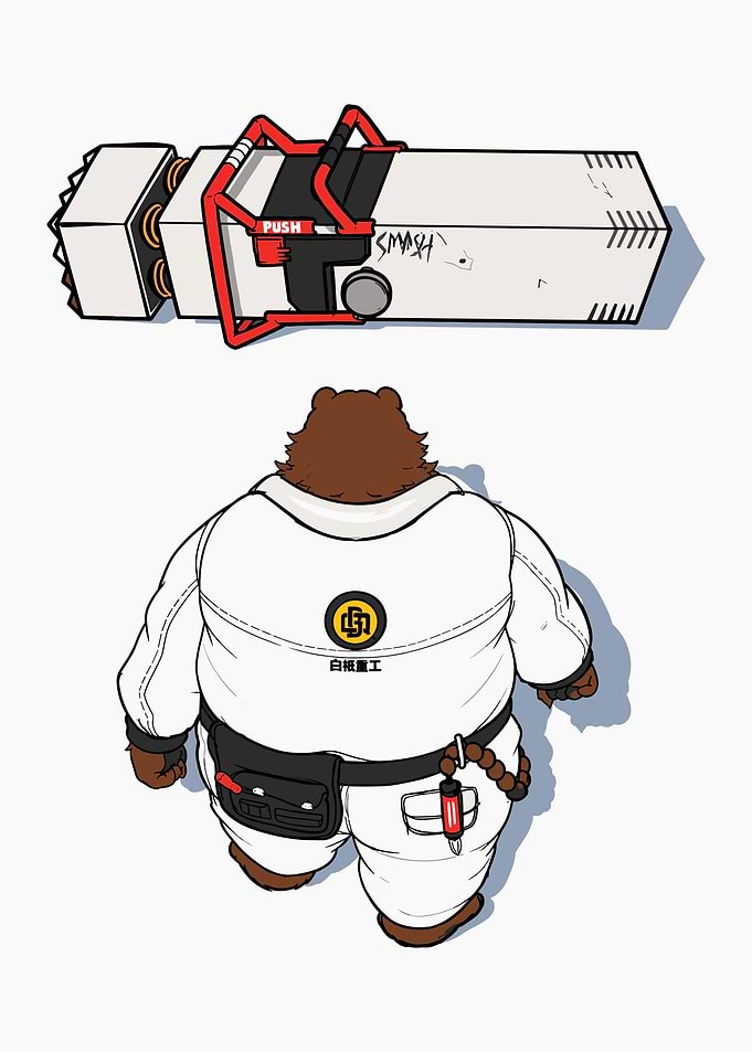 Bear Mechanic with Industrial Tool