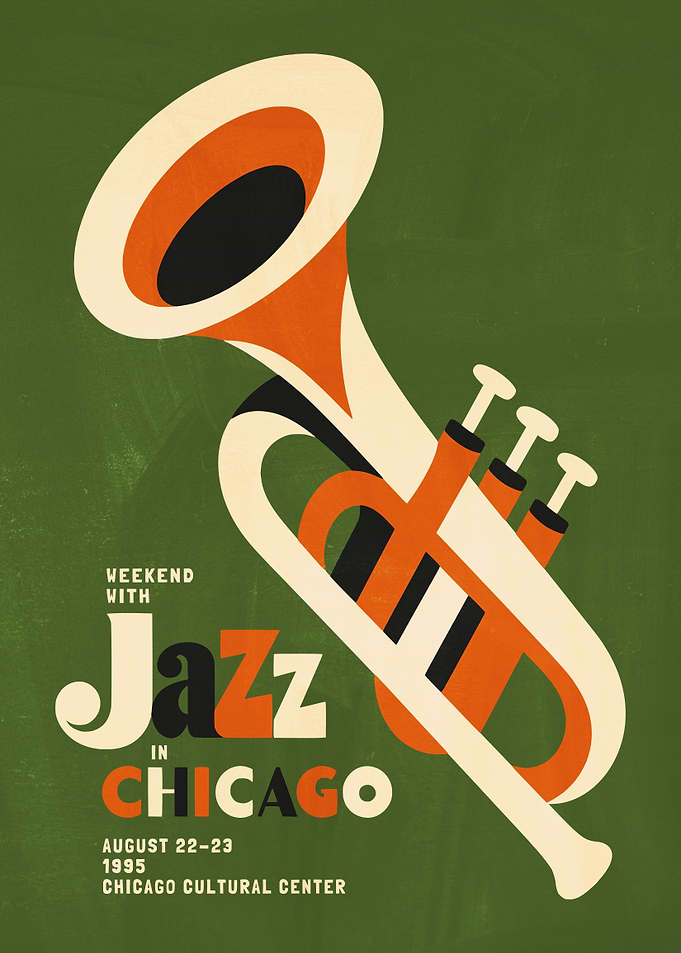 Vintage Jazz in Chicago Poster