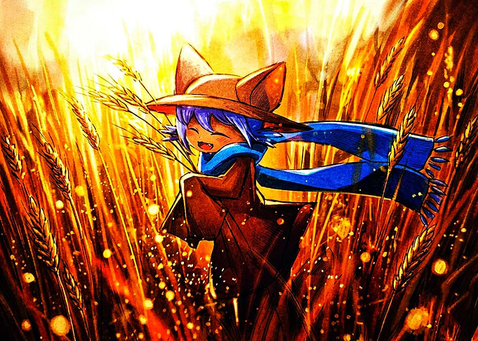 Niko from OneShot in Wheat Field