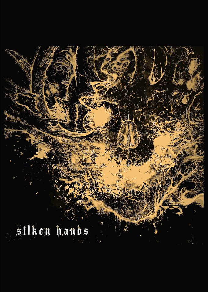 Silken Hands Abstract Skull Art
