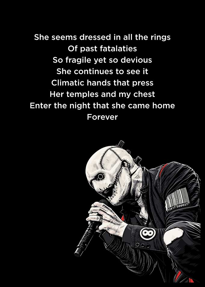 Corey Taylor Slipknot Lyric Poster