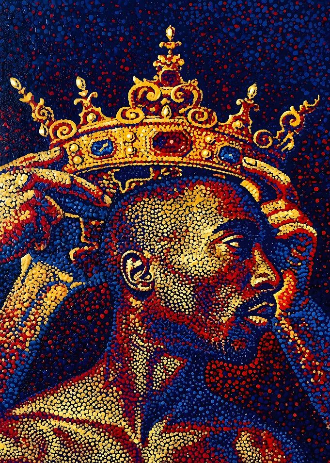 Pointillist Portrait of Tupac Shakur