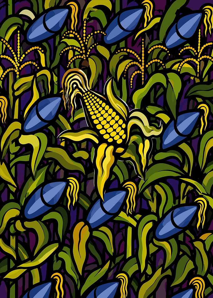 Stylized Corn Field Pattern