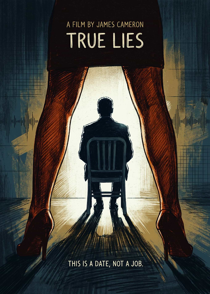 True Lies Action Comedy Silhouette Undercover