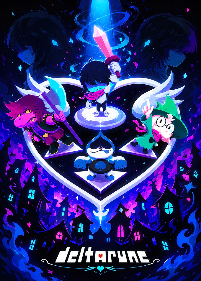 Deltarune Main Characters Poster