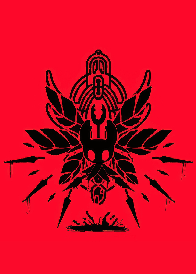 Hollow Knight Red Silhouette Emblem