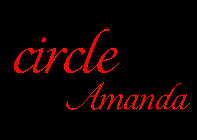 Red Text Art Circle Amanda