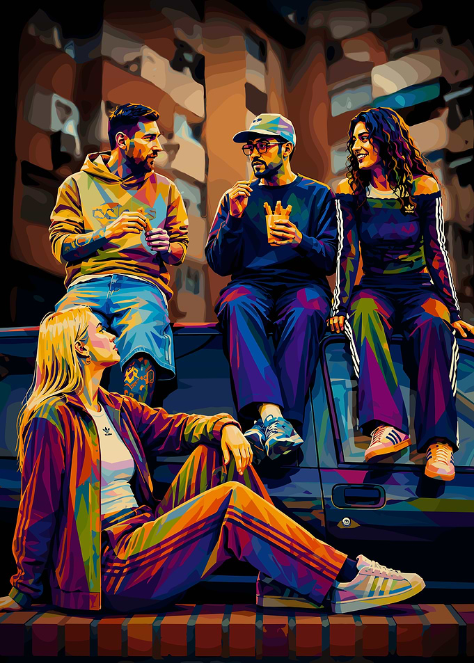 Vibrant Pop Art Group Portrait