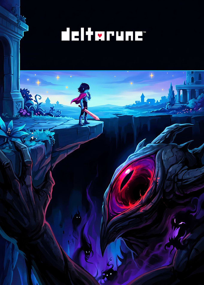 Deltarune Kris and Dark World Poster