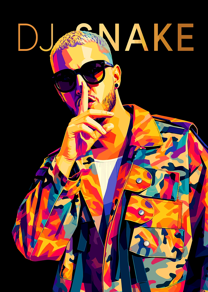 DJ Snake Pop Art Portrait