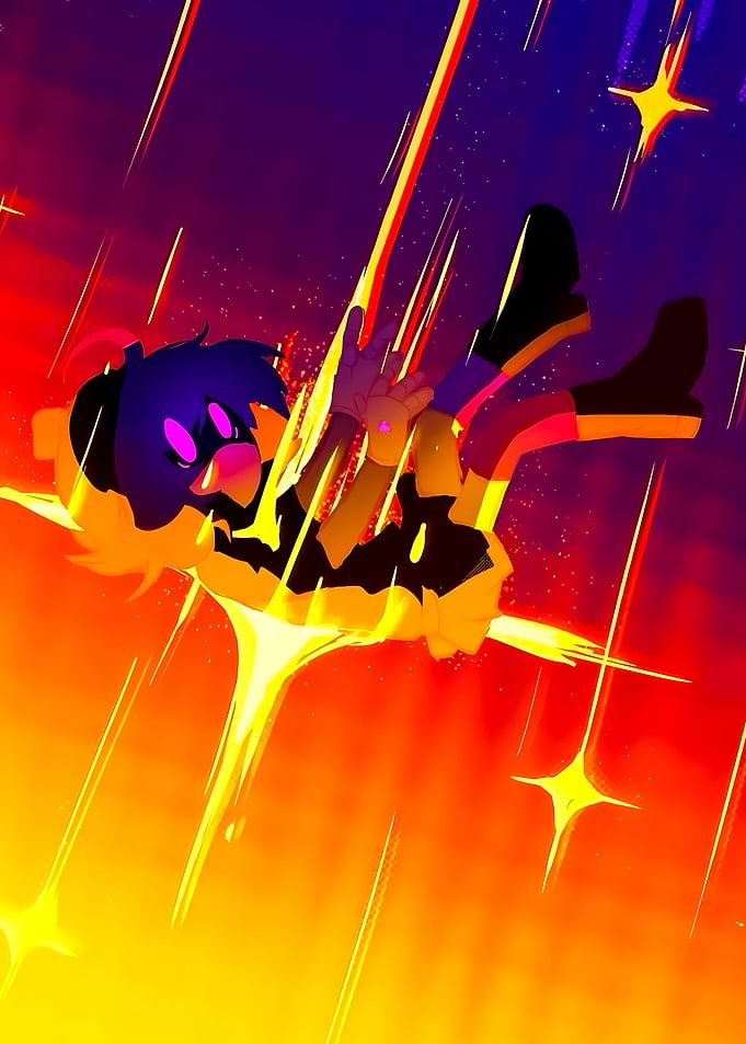 Kris from Deltarune Falling