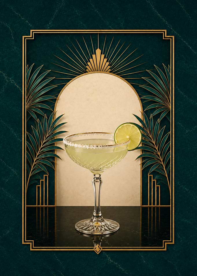 Art Deco Margarita Cocktail