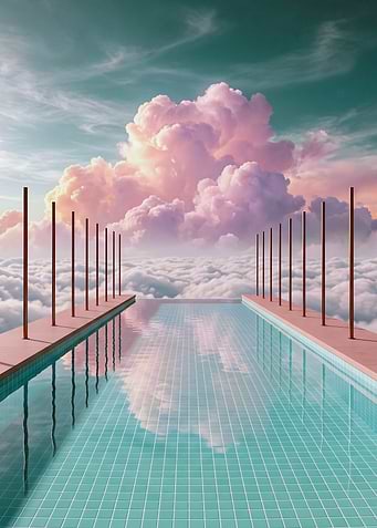 Surreal Infinity Pool Above Clouds