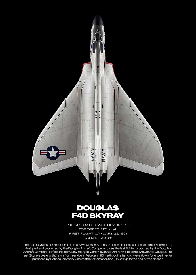 Douglas F4D Skyray Technical Poster