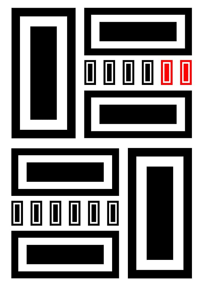 Minimalist Geometric Black and White Pattern
