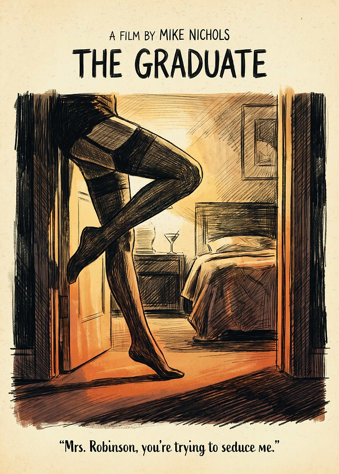 The Graduate 1967 Classic Drama Silhouette Stocking