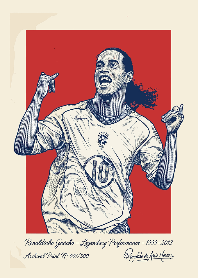 Ronaldinho Gaucho Legendary Performance Art Print