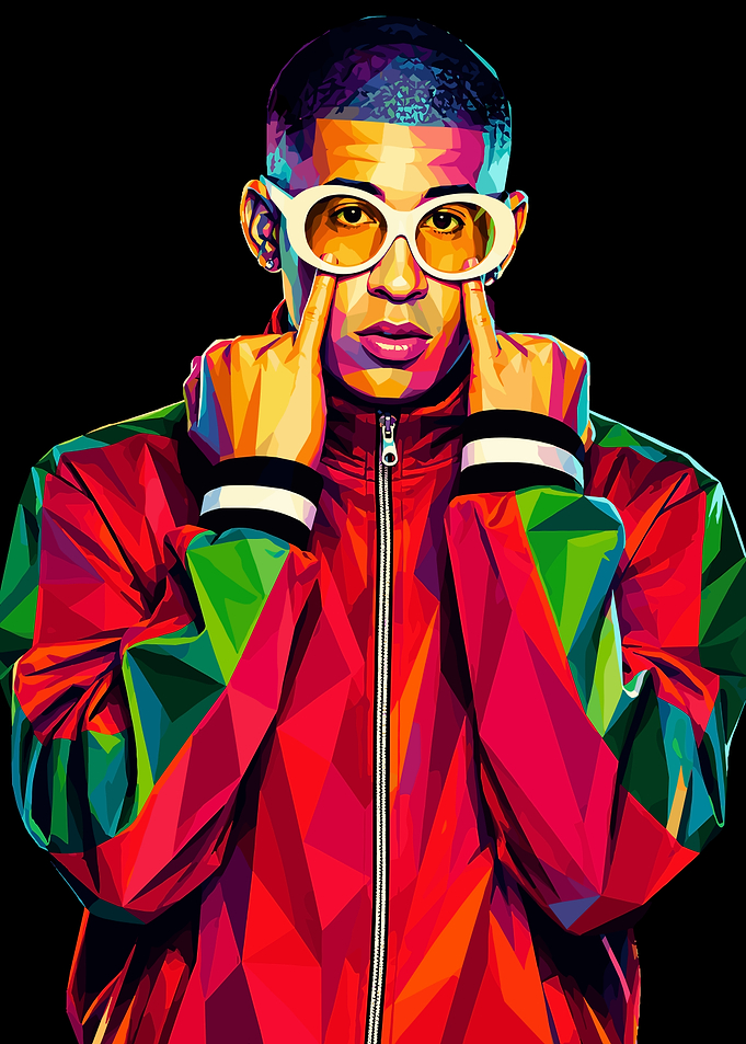 Bad Bunny Pop Art Portrait