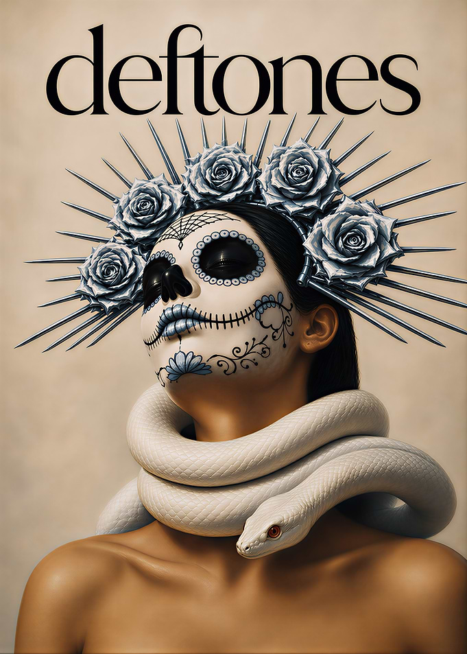 Deftones Sugar Skull Snake Poster