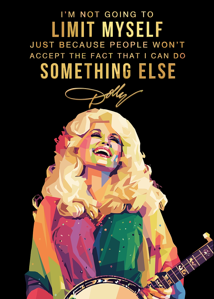 Dolly Parton Inspirational Pop Art Poster